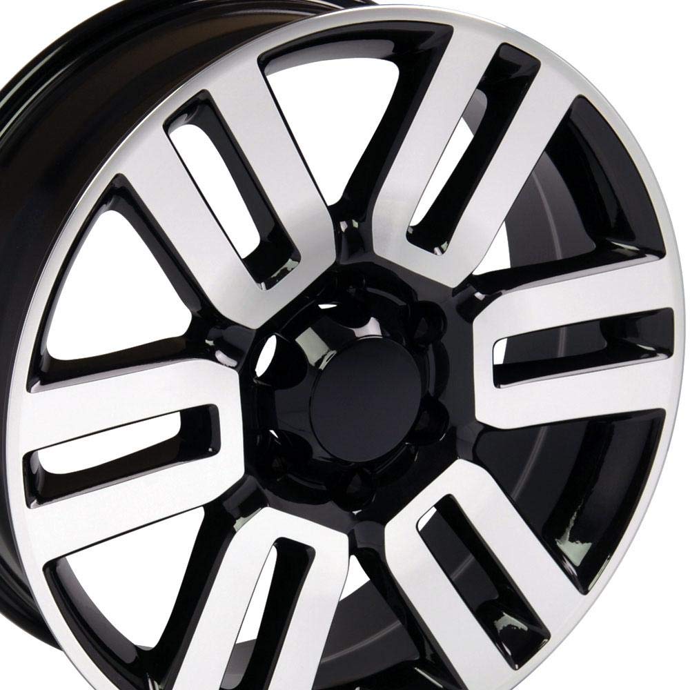 20 Inch OE Wheels TY10 Rim Fits 4Runner Style 6x139.7 20x7 Gloss Black Machined - Hollander 69561 (1)