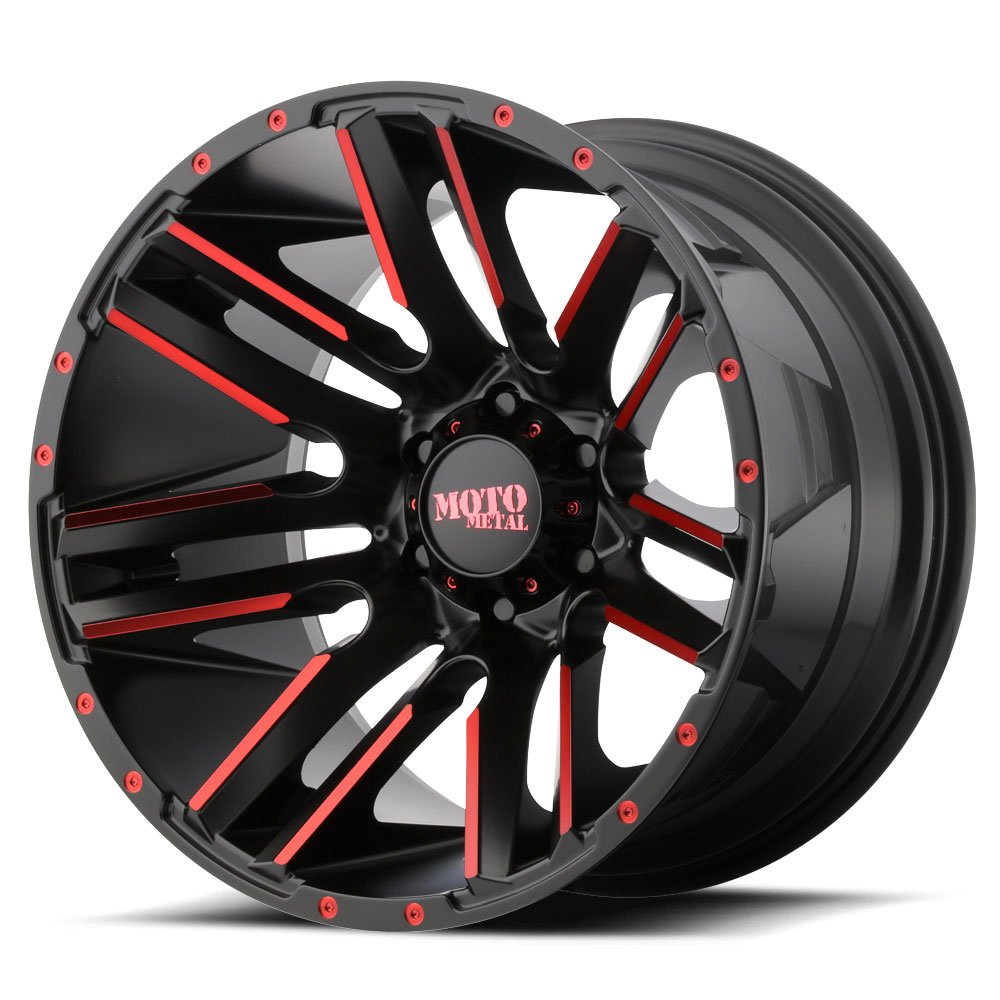 Moto Metal 20X10 MO978 S-BLK MACH RTCC -24MM 8X6.5 - MO97821080524NRC