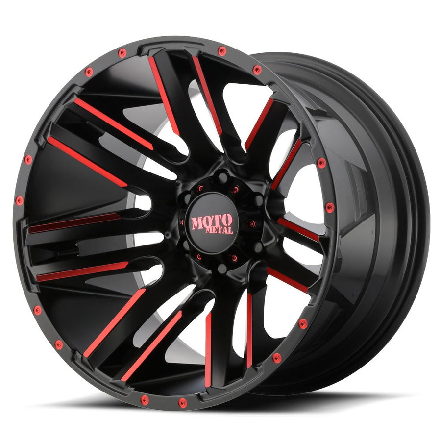 Moto Metal 20X10 MO978 S-BLK MACH RTCC 8X170 -24MM - MO97821087524NRC