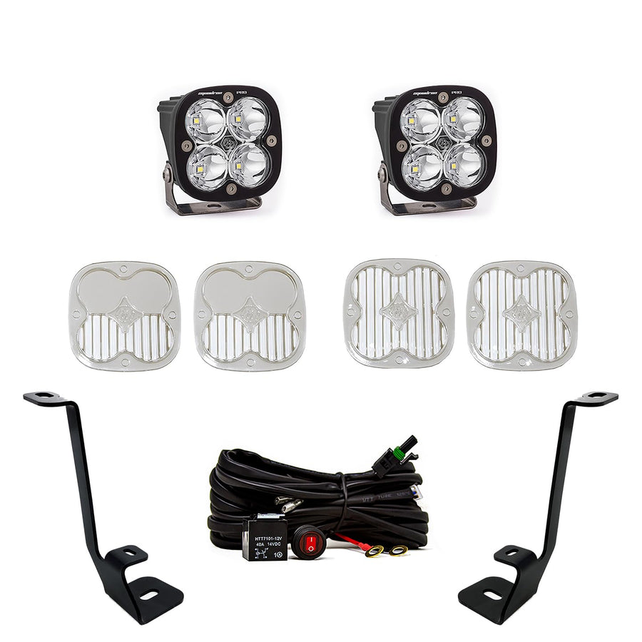 Baja Designs A-Pillar Light Kit Squadron Pro LED for Ford F-150 2021-22 Truck - Includes Switch Wiring Harness