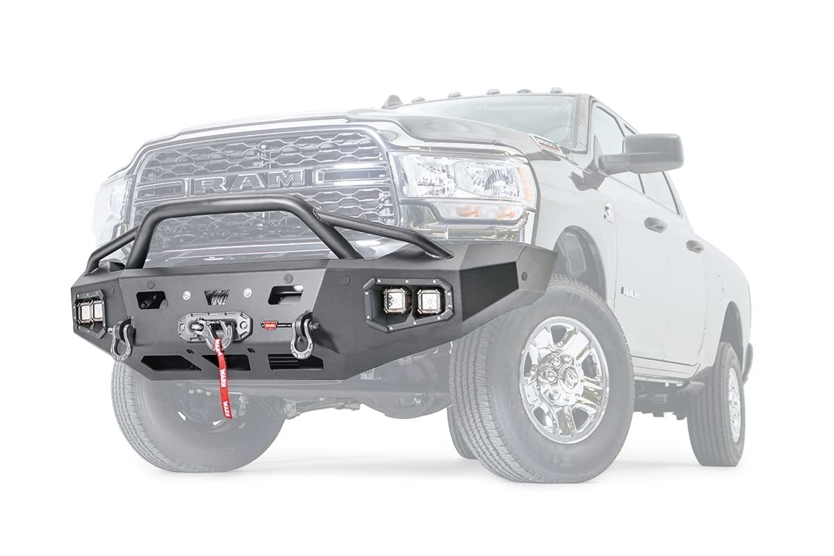 Ascent HD WARN 107003 Front Bumper with Baja Grille Guard, Fits: Dodge Ram 2500/3500/4500/5500 (2020-2021)