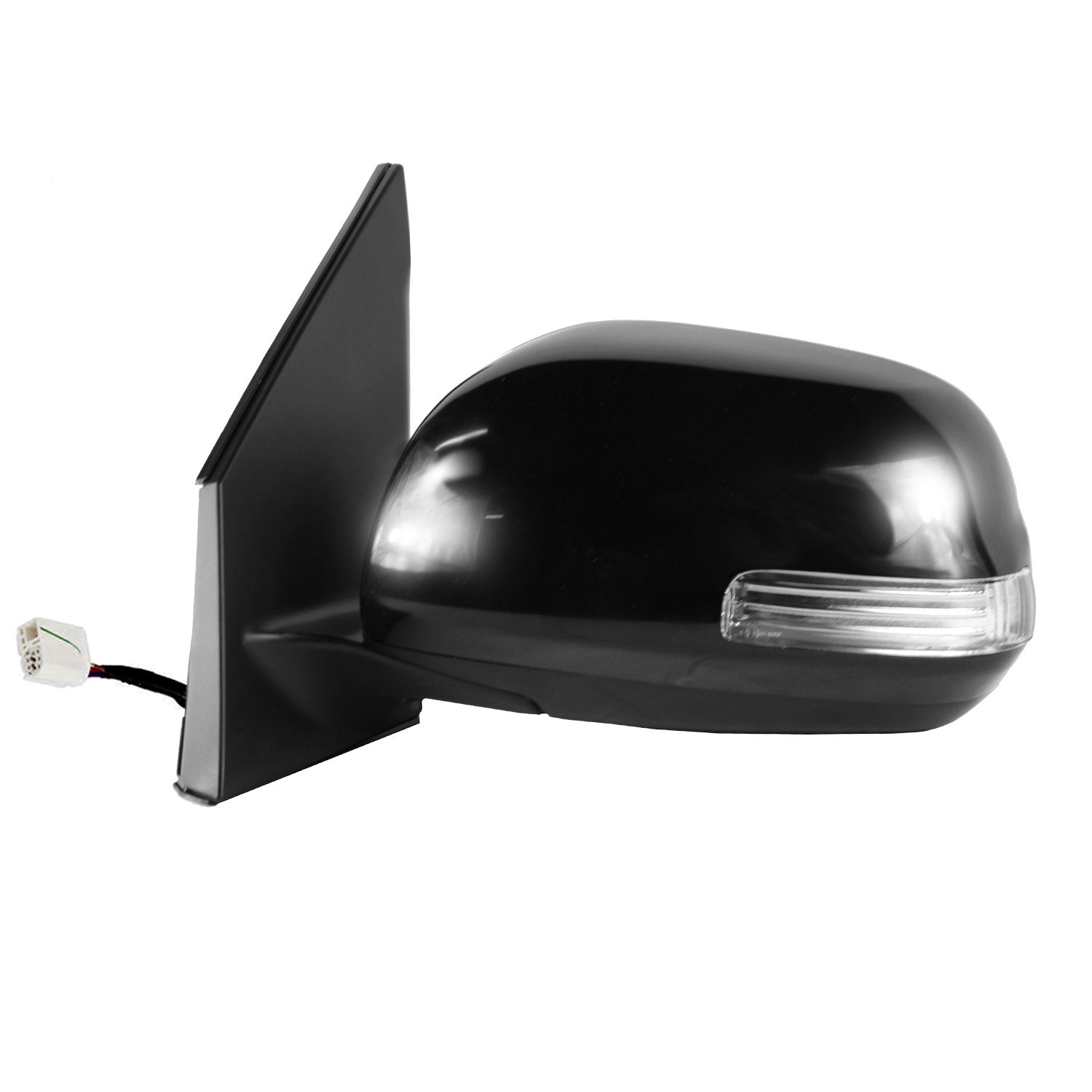 Mirror Driver Side for Toyota RAV4, Japan Built, Textured Black w/PTM Cover, w/Turn Signal, Foldaway, Heated Power