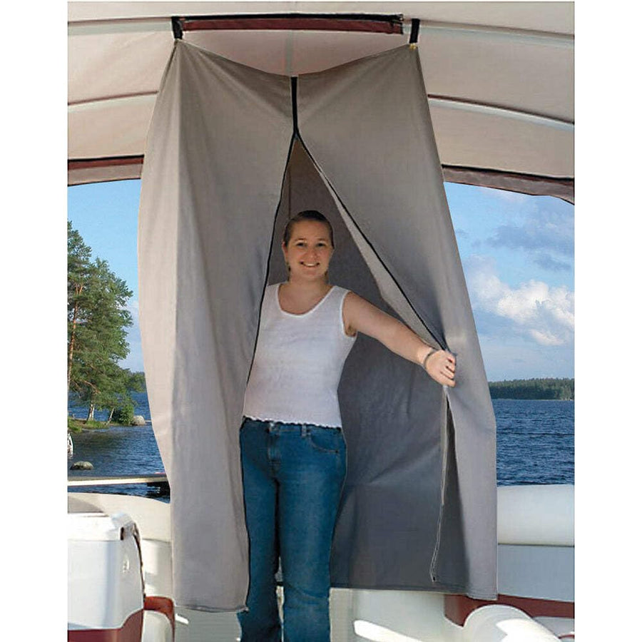 Taylor Made Privacy Partition Curtain Pontoon Boat - Gray 30" W x 30" D x 70" H, Compatible with Bimini or Hard Top, Marine-Grade, Fire-Retardant Polyester Fabric, Heavy-Duty Zipper - 67867