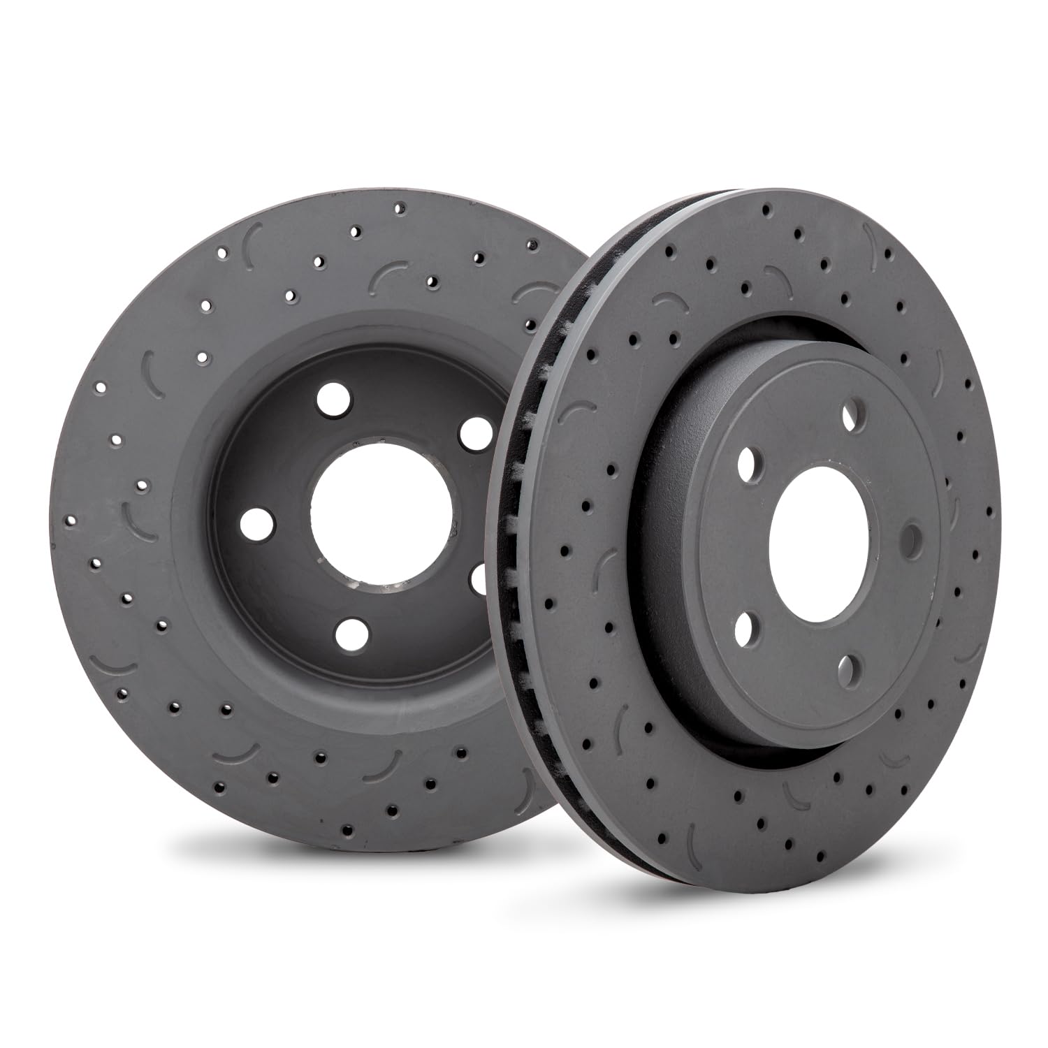 Talon Cross-Drilled and Slotted Vented Rotor, Hawk Performance Brakes, 12.9 in. Diameter, 2.09 in. Height