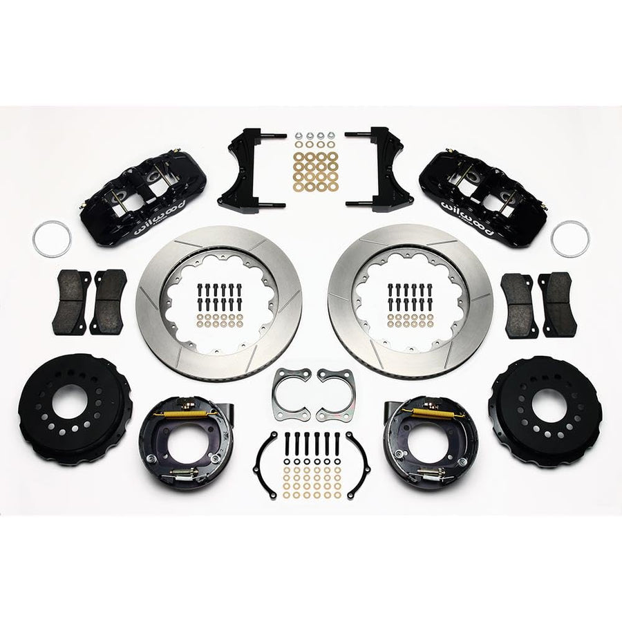 Rear AERO4 P-Brake Kit,14.00", Drilled, Red