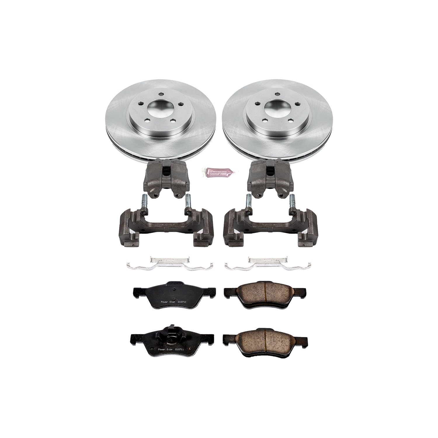 Power Stop KCOE4580A 1-Click OE Replacement Brake Kit with Calipers For Ford Escape Autospecialty 2007-2010, Mazda Tribute 2005-2006, Tribute 2008-2010, Mercury Mariner 2008-2010 [Model Specific]