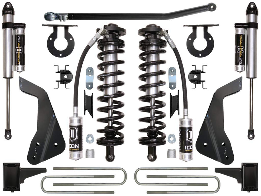 4-5.5" Lift, ICON Stage 3 Coilover Conversion System, Compatible with 2008-2010 Ford F250/F350, K63123