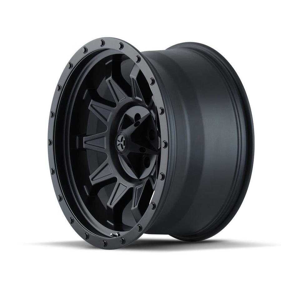 Matte Black/Black Dirty Life ROADKILL Beadlock Wheel with Painted Finish (17 x 8.5 inches /6 x 120 mm, 6 mm Offset)