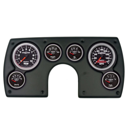 AutoMeter Dash Kit Direct Fit, (3 3/8" X2, 2 1/16" X4), Chevy Camaro 69, Sport-Comp Ii (2921-12)