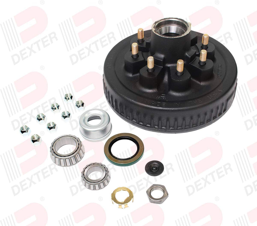7K Dexter EZ Hub & Drum Kit 865-9/19" - Pre-Greased Bearings!! (K08-219-9C)