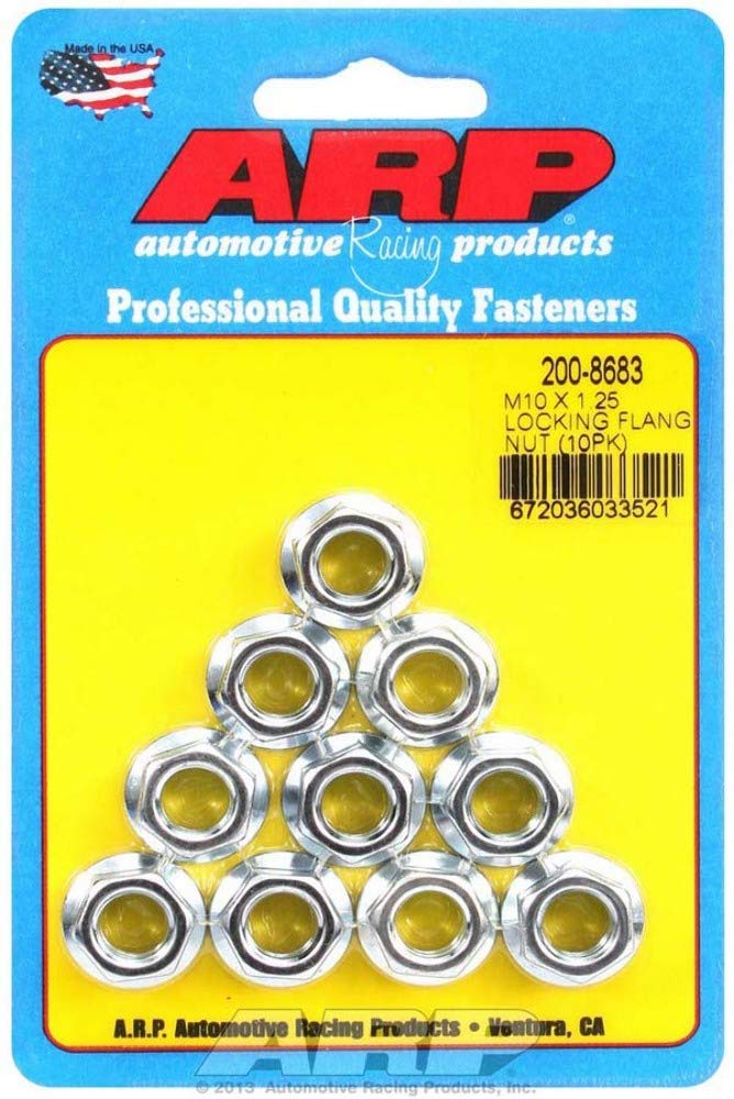 ARP M10 x 1.25 Locking Flange Nut - 10 Piece 200-8683