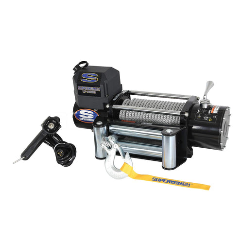LP10000 Superwinch 1510200 Winch, 10,000lbs/4536kg single line pull with roller fairlead, and 12' handheld remote