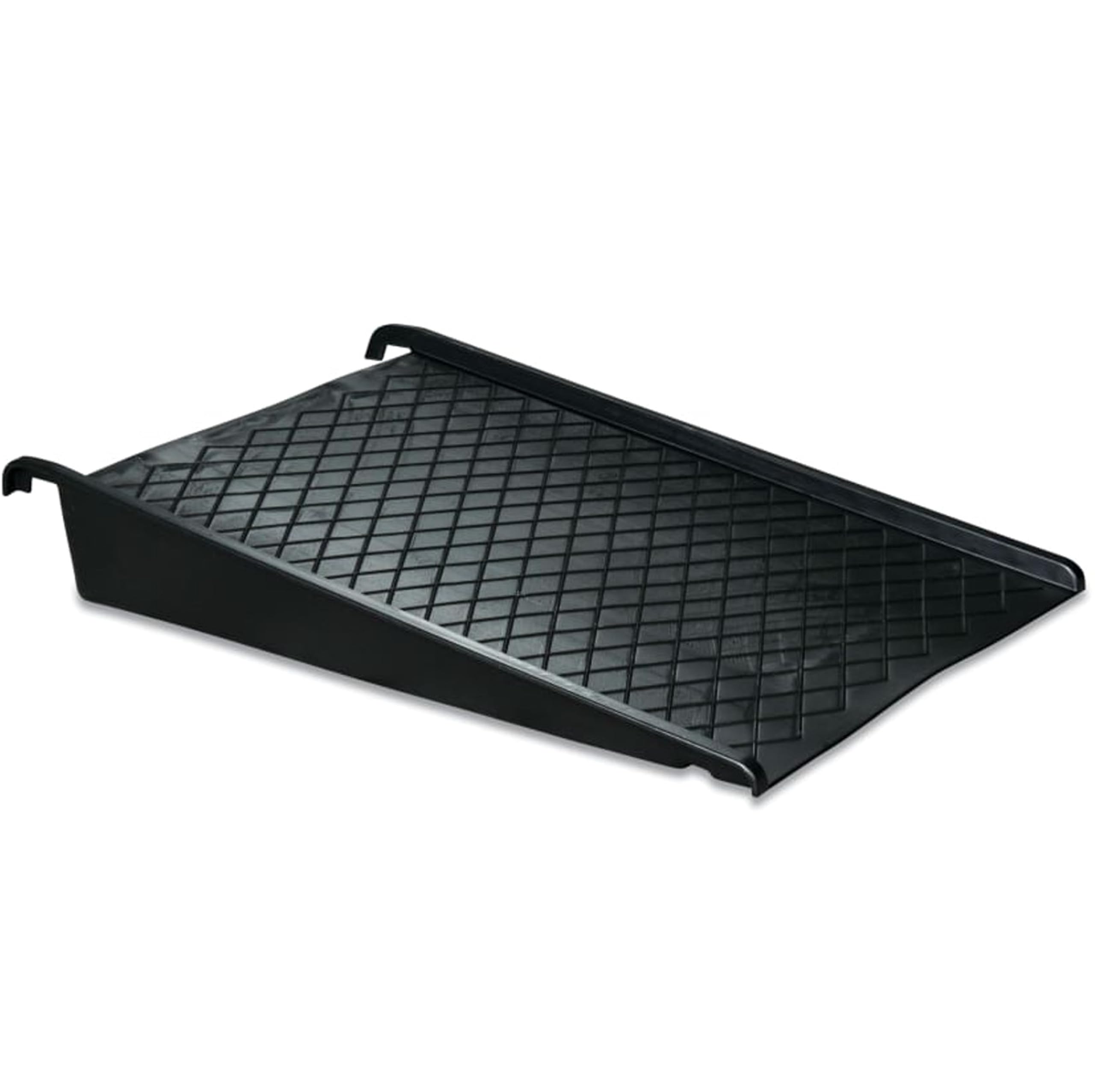 Eagle Ramp Spill Pallet, 45.5" x 32" x 8", 1,500 lbs. Capacity, HDPE Construction, Move Drums Easily onto a Compatible Eagle Spill Platform or Pallet, Made in USA, Black, 1689B