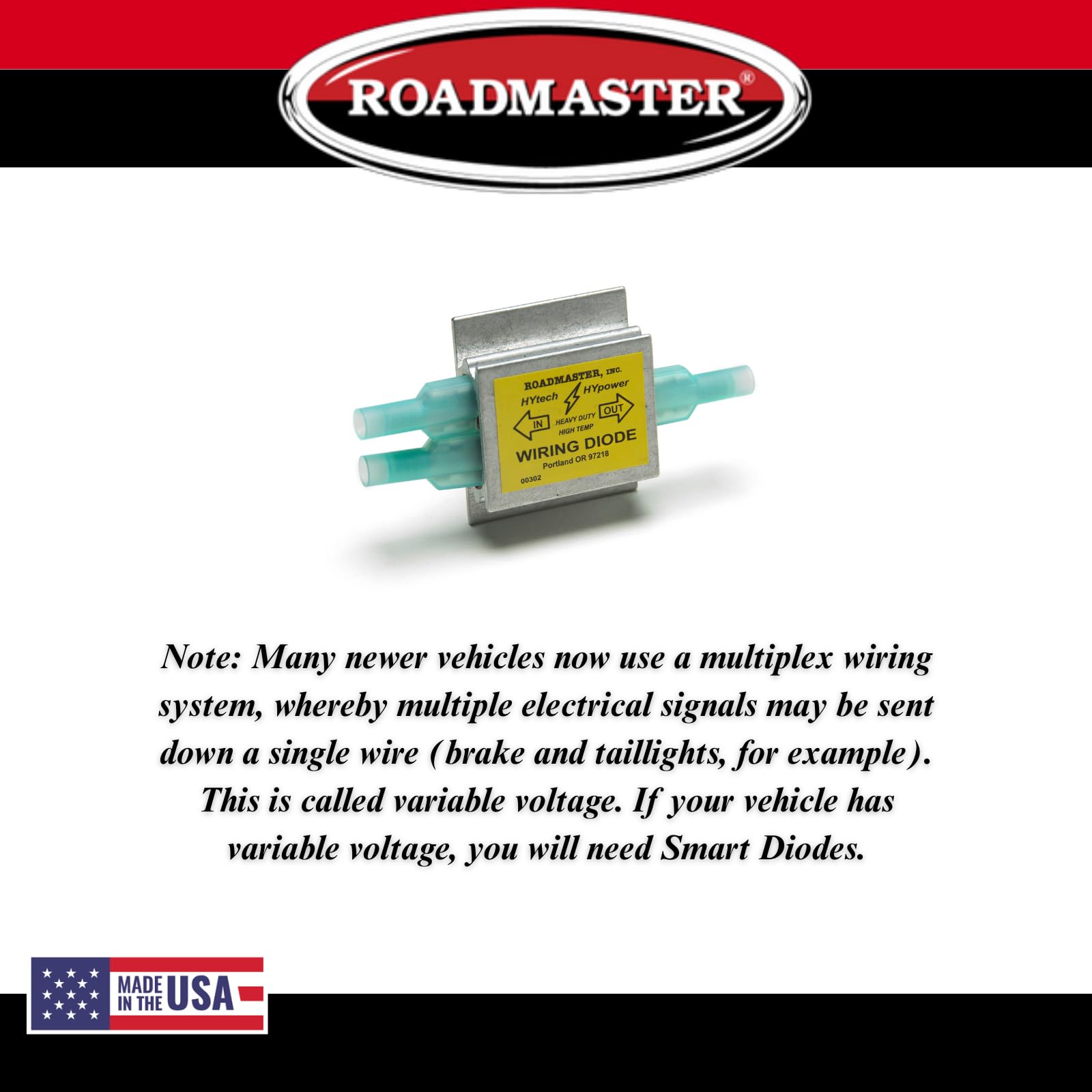 Pack of 3 Roadmaster 793 Hy-Power Diodes Compatible with RVs & Flat Towed Vehicles | Prevents Cross-Wiring Between Towed Vehicle & Motorhome Lights | Safe, Dependable Operation | Built to Last