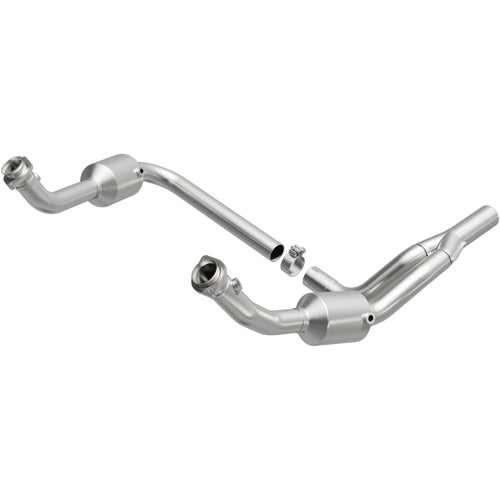 MagnaFlow OEM Grade Direct-Fit Catalytic Converter Federal/EPA Compliant 21-458 - Stainless Steel 2.25in Main Piping, 45.25in Overall Length, Pre-Converter & Midbed O2 Sensor - Replacement OEM