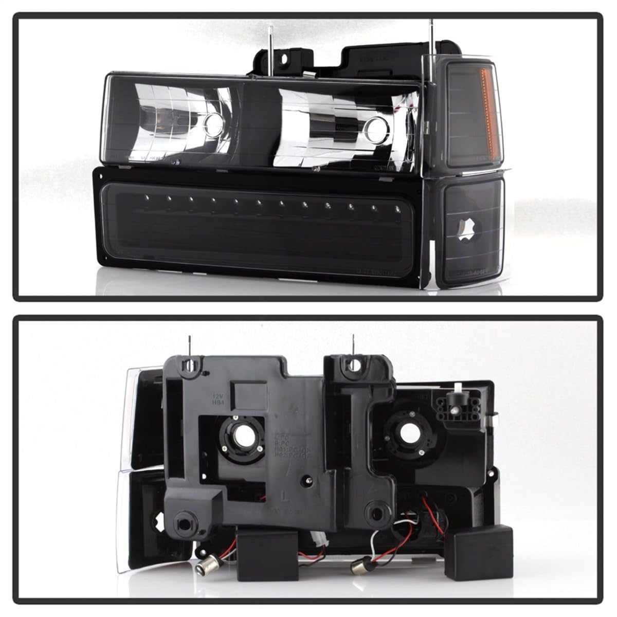 Bumper Headlight Spyder Auto HD-JH-CCK88-LED-AM-BK-SET