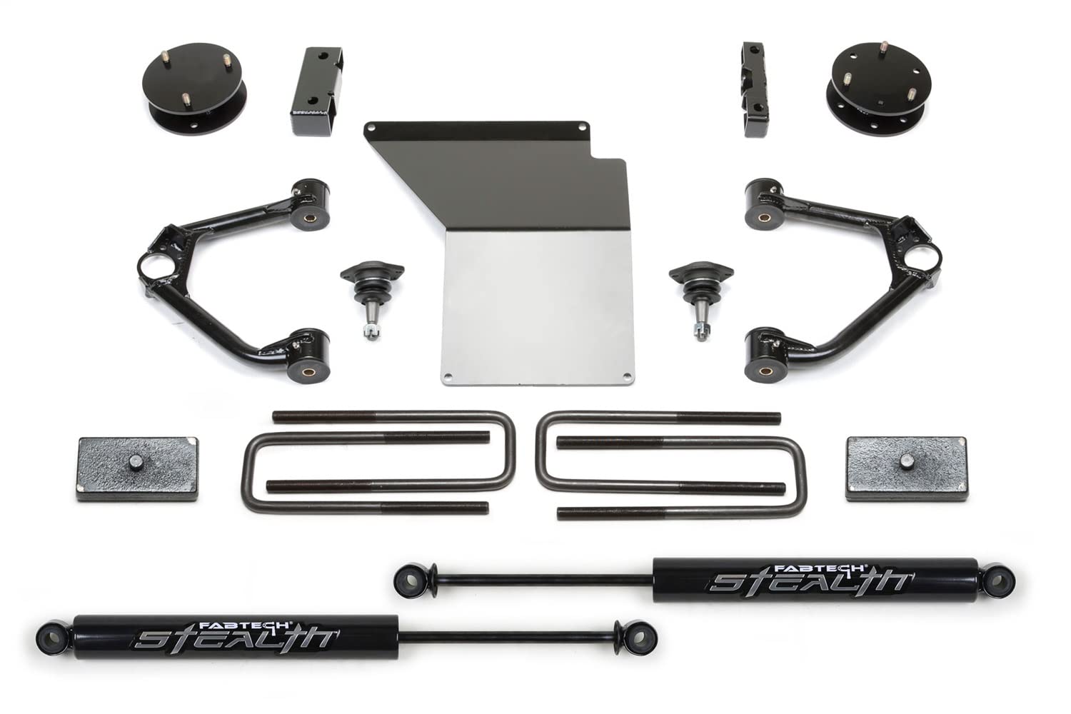 Budget Lift System w/Shock Fabtech K1059M w/Stealth Monotube Shocks 4 in. Lift