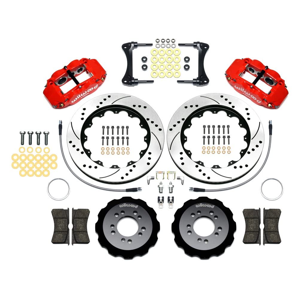 Front Hat Kit FNSL6R, 14.00", Drilled, Red