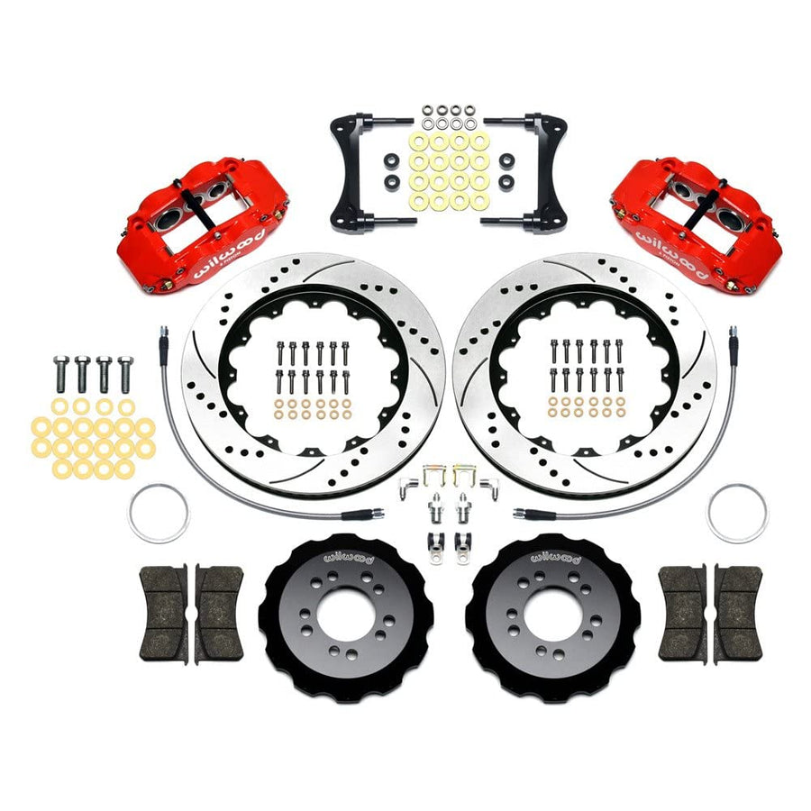 Front Hat Kit FNSL6R, 14.00", Drilled, Red
