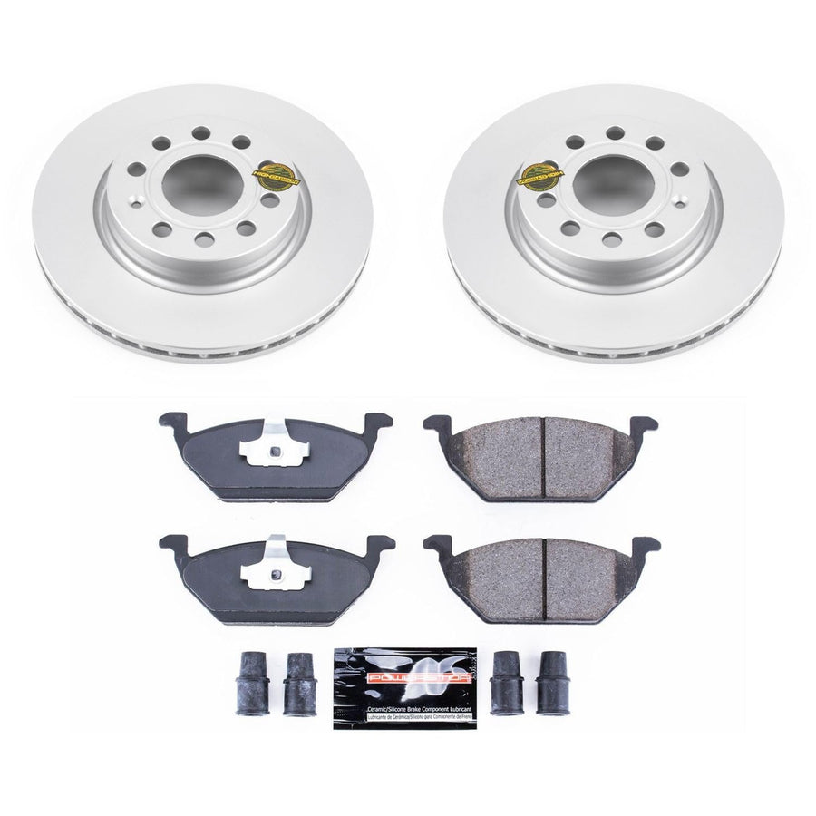 Power Stop CRK6041 Z23 Evolution Sport Front Geomet Coated Brake Kit For Volkswagen Jetta 2011-2015 [Model Specific]