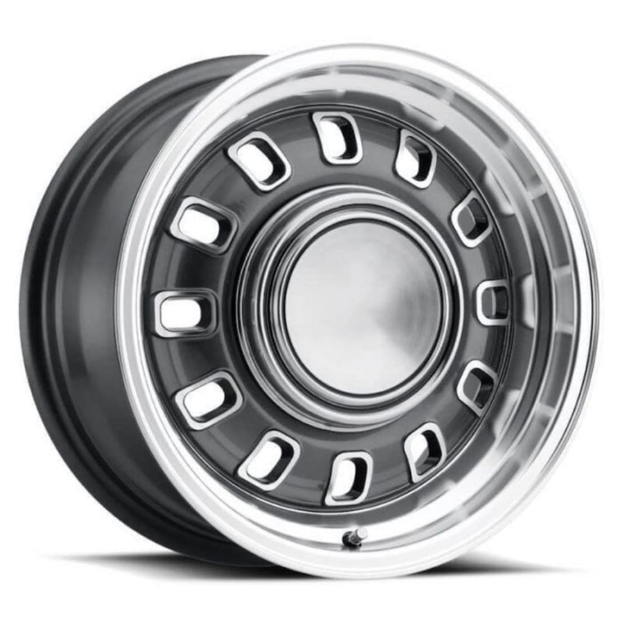 LW60-50744B Legendary Wheels 12 Slot - 15 x 7 in. - 4 x 4.5-3.75 bs - Charcoal