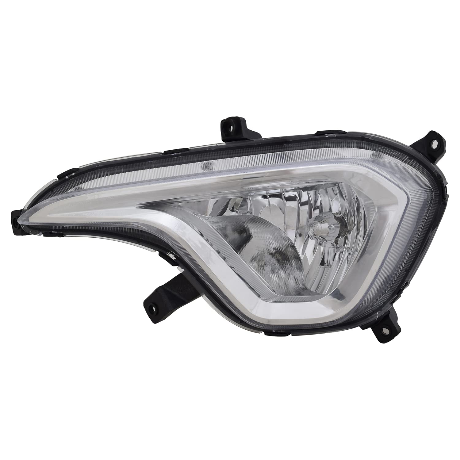 Left TYC Fog Light Assembly Compatible with 2013-2016 Hyundai Santa Fe