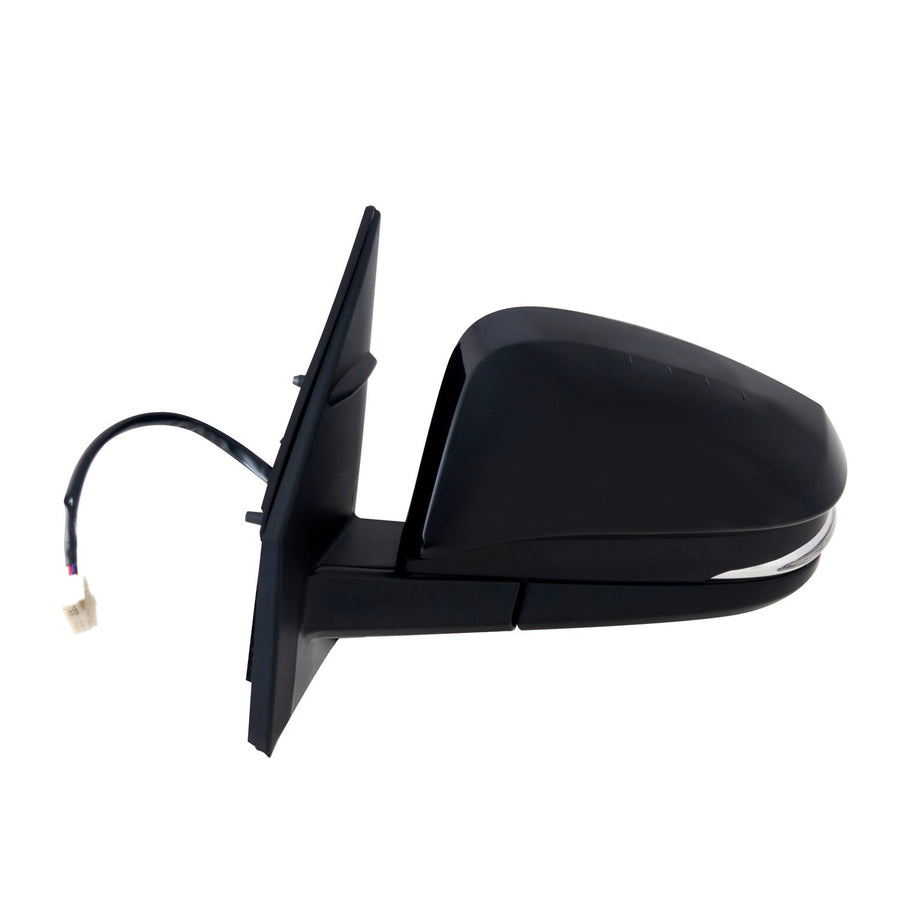 Mirror Driver Side for Toyota RAV4, US Built & Japan Built, Textured Black w/PTM Cover, w/Turn Signal, Heated Power, Foldaway