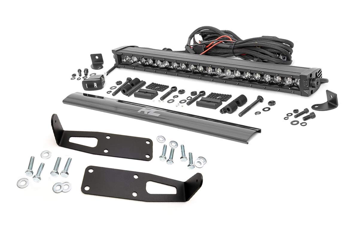 20" Rough Country DRL LED Light Bar Bumper Kit for Ram 2500/3500 (2003-2018) - White DRL