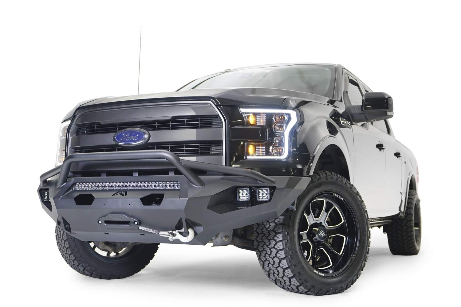Fab Fours FF15-X3252-1 Front Matrix Bumper fits 15-17 Ford F-150 - w/Pre-Runner Guard