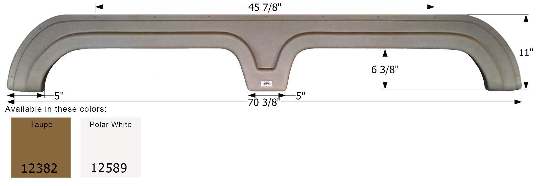 Fender Skirt ICON, Tandem, Ameri-Camp, FS2382, Taupe