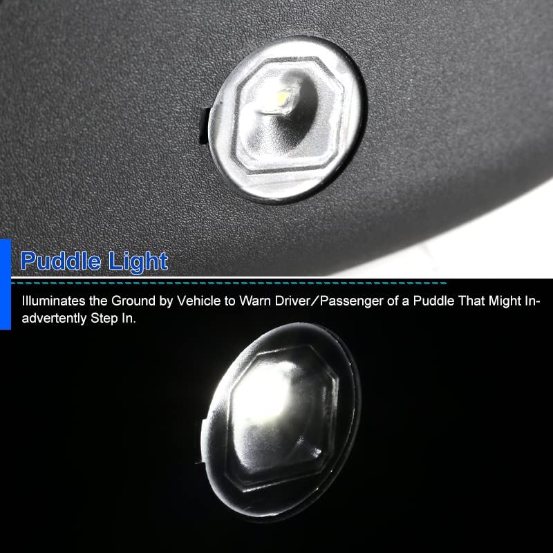 Spec-D Tuning Power Right Passenger Side Heated Manual Fold LED Arrow Mirror Compatible with 2007-2013 Chevy Silverado GMC Sierra