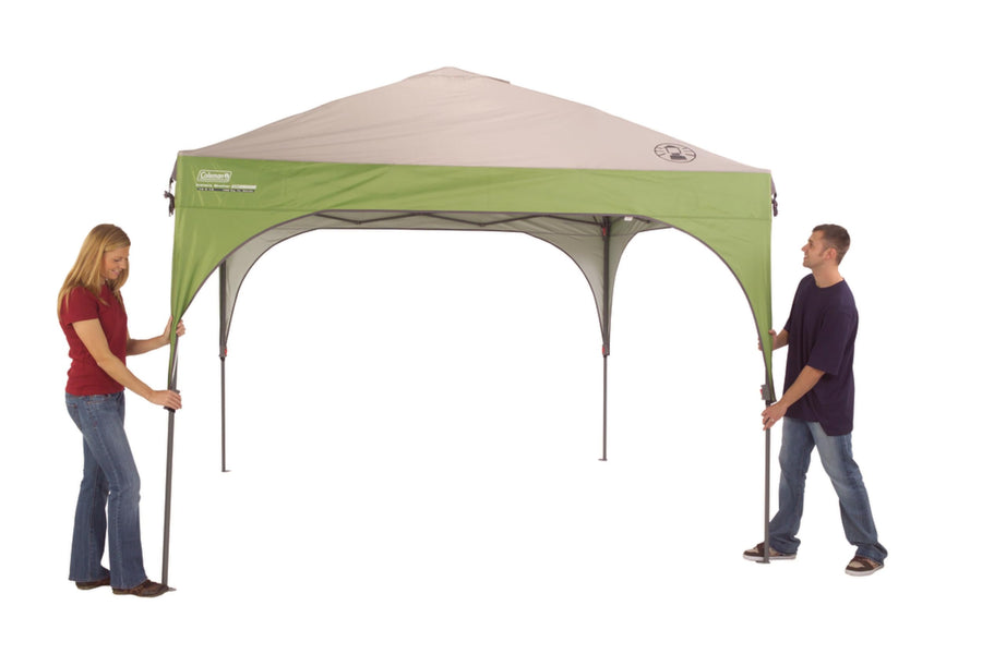 Coleman Sun Shelter Canopy with Instant Setup, Sun Shelter with Wheeled Carry Bag Sets Up in About 3 Mins, 7x5ft, 10x10ft, or 12x12ft Canopy for Sporting Events, Tailgating, Camping, & More