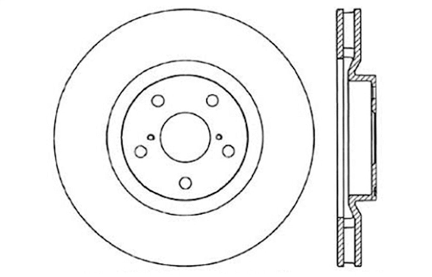 Sport StopTech 128.44103L Cross Drilled Brake Rotor (Front Left), 1 Pack