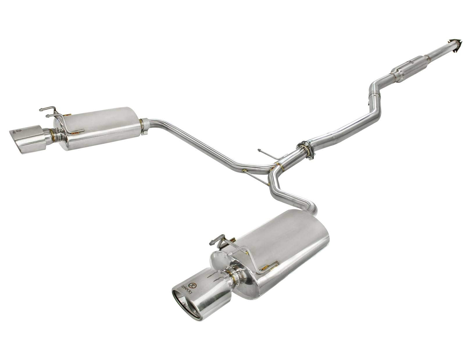 304 Stainless Steel aFe Cat-Back Exhaust System with Polished Tips for Honda Accord Coupe EX-L V6-3.5L Engine