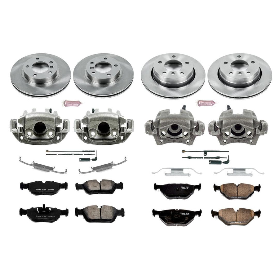 Power Stop KCOE2867 1-Click OE Replacement Brake Kit with Calipers For BMW 323Ci 2000, BMW 323i 1999-2000 [Model Specific]