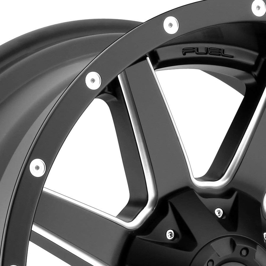 1PC Fuel D538 18X9 5X4.5/5.0 MT-BLK-MIL 01MM - D53818902650