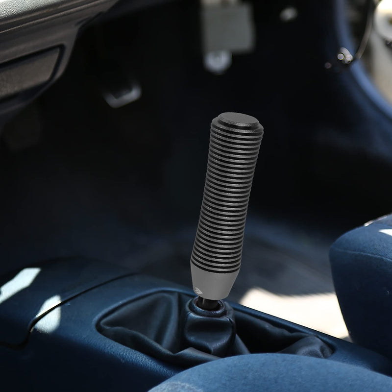 NRG Innovations Universal Aluminum SK-700GM Shift Knob with Thread Adapters, Heatsink Style Short Curvy Cylinder Lever,Gunmetal