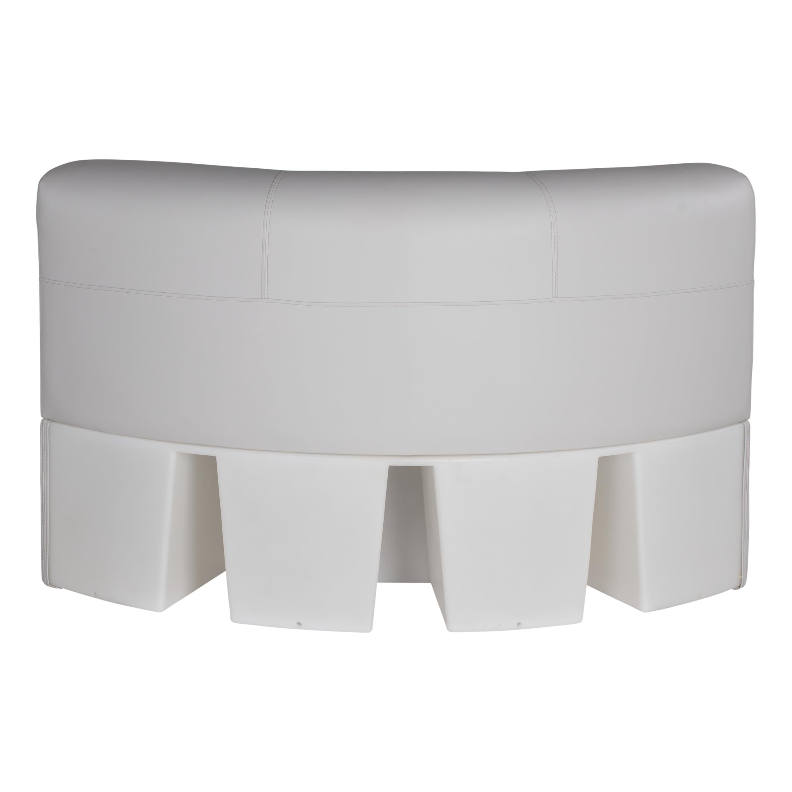 Lippert 36" Radius Corner Pontoon Seat Sunset Collection, Contoured Foam Cushioning, Durable Marine-Grade Vinyl, Built-In Dry Storage, Poly Frame, 49"L x 28"W x 30"H - 2024021322
