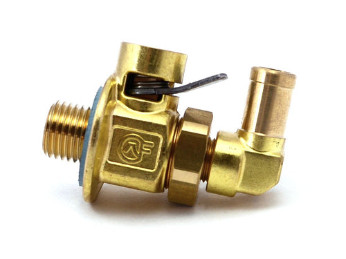 FUMOTO VALVE F316L W/90?L-NIPPLE M14-1.5 THREADS, BRONZE