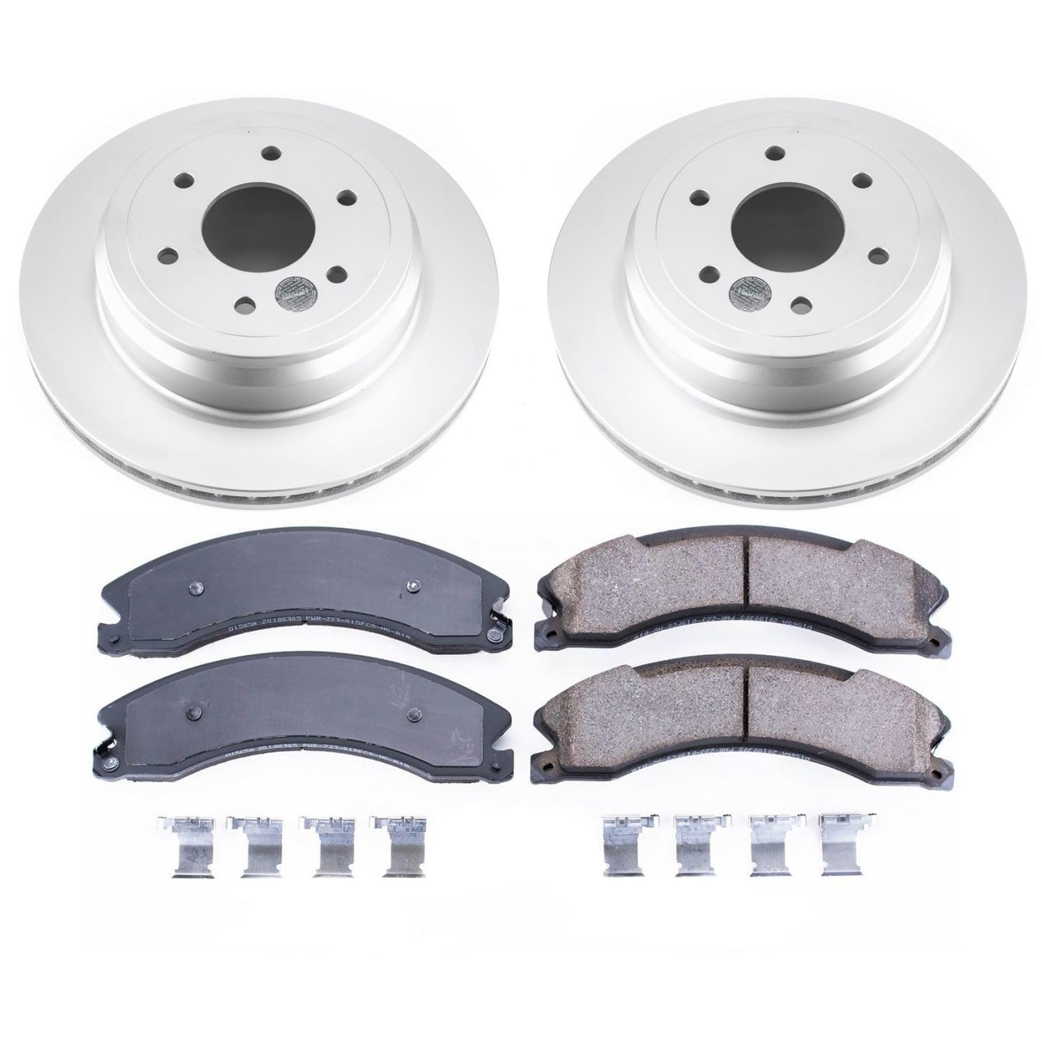 Power Stop KOE7877 Rear Replacement Brake Kit-OE Brake Rotors & Ceramic Brake Pads For Nissan TITAN XD 2016-2022 [Model Specific]