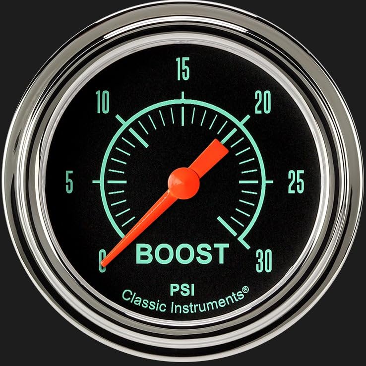 GS342SLF Classic Instruments G/Stock 2 5/8" Boost Gauge 30 PSI Electric