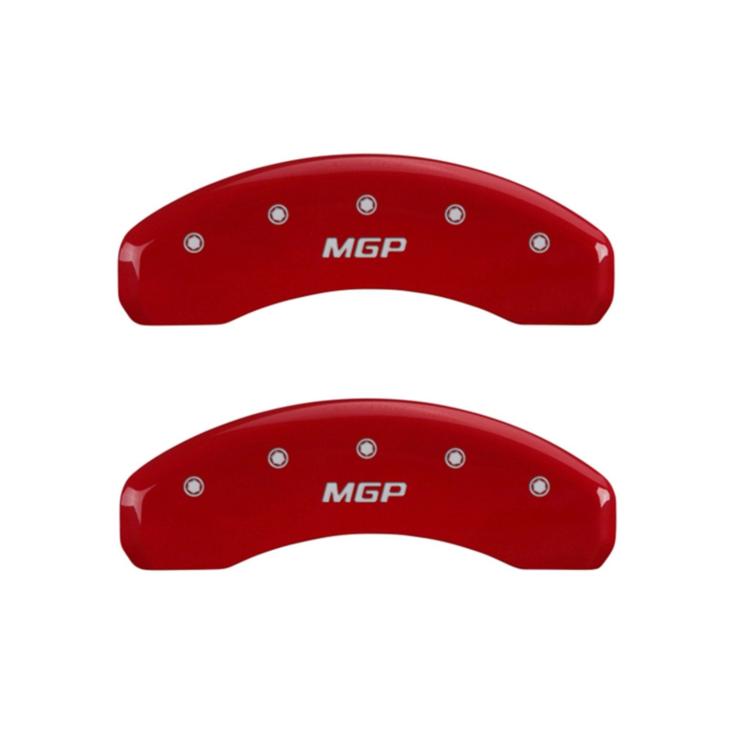 Red Brake Covers MGP Caliper Covers Engraved with Silver MGP (Set of 4) 10202SMGPRD