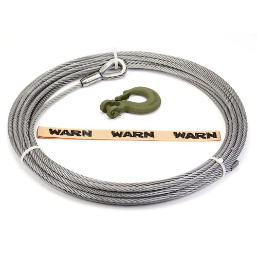 Winch Cable Warn 82784; 7/16 Inch Diameter; With Hook