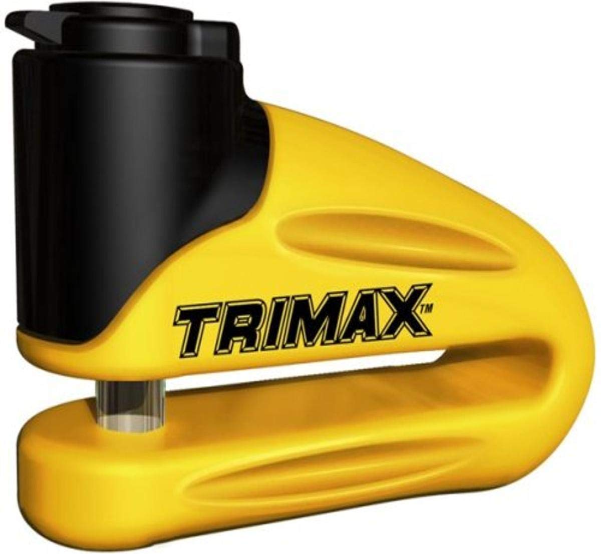 Trimax Hardened Metal T665LY Disc Lock - Yellow 10mm Pin (Long Throat) with Pouch & Reminder Cable