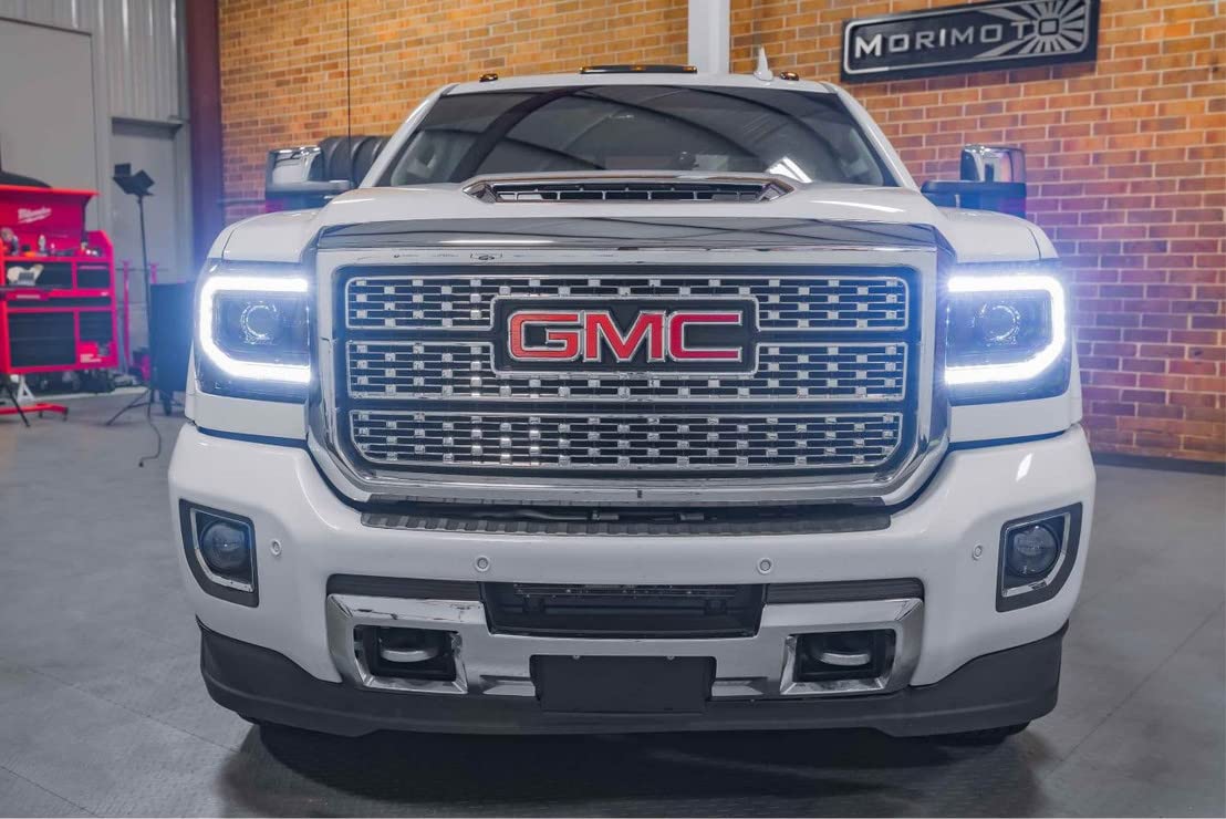 Morimoto XB LED Headlight Upgrade Housing, Fits 2014-2018 GMC Sierra, Plug and Play Replacement, DOT Approved LED Assembly with Switchback Sequential Turn Signals Pair of Headlights (LF544)