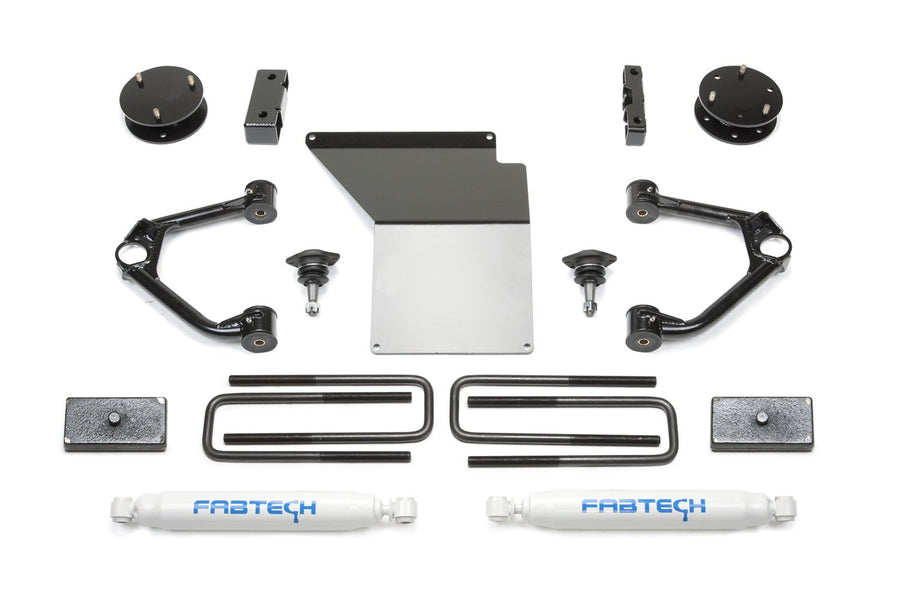 Budget Lift System w/Shock Fabtech K1059 w/Performance Shocks 4 in. Lift