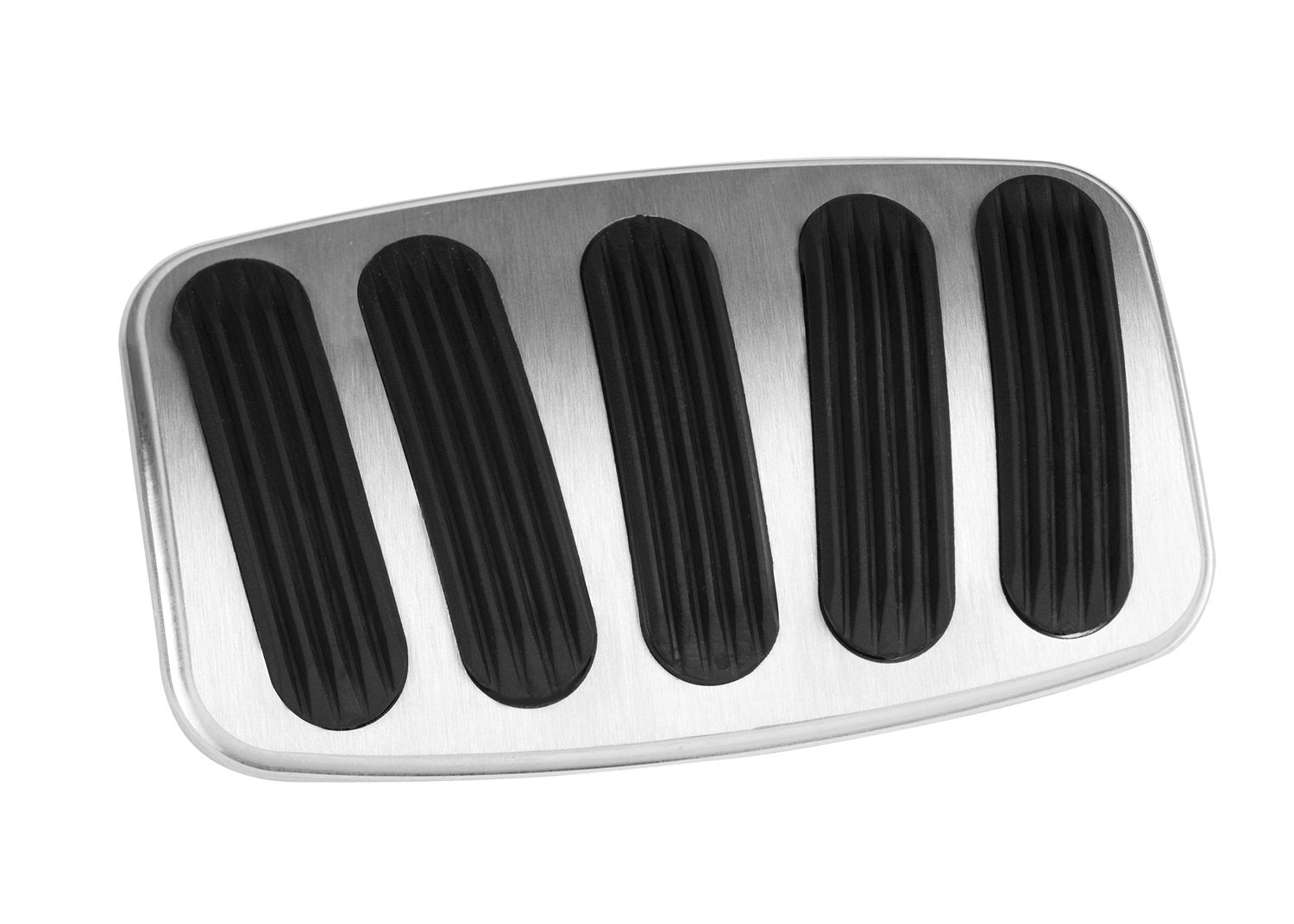 Lokar Brushed Aluminum BAG-6186 Curved XL Non-Power Brake Pad with Rubber Insert Aluminum
