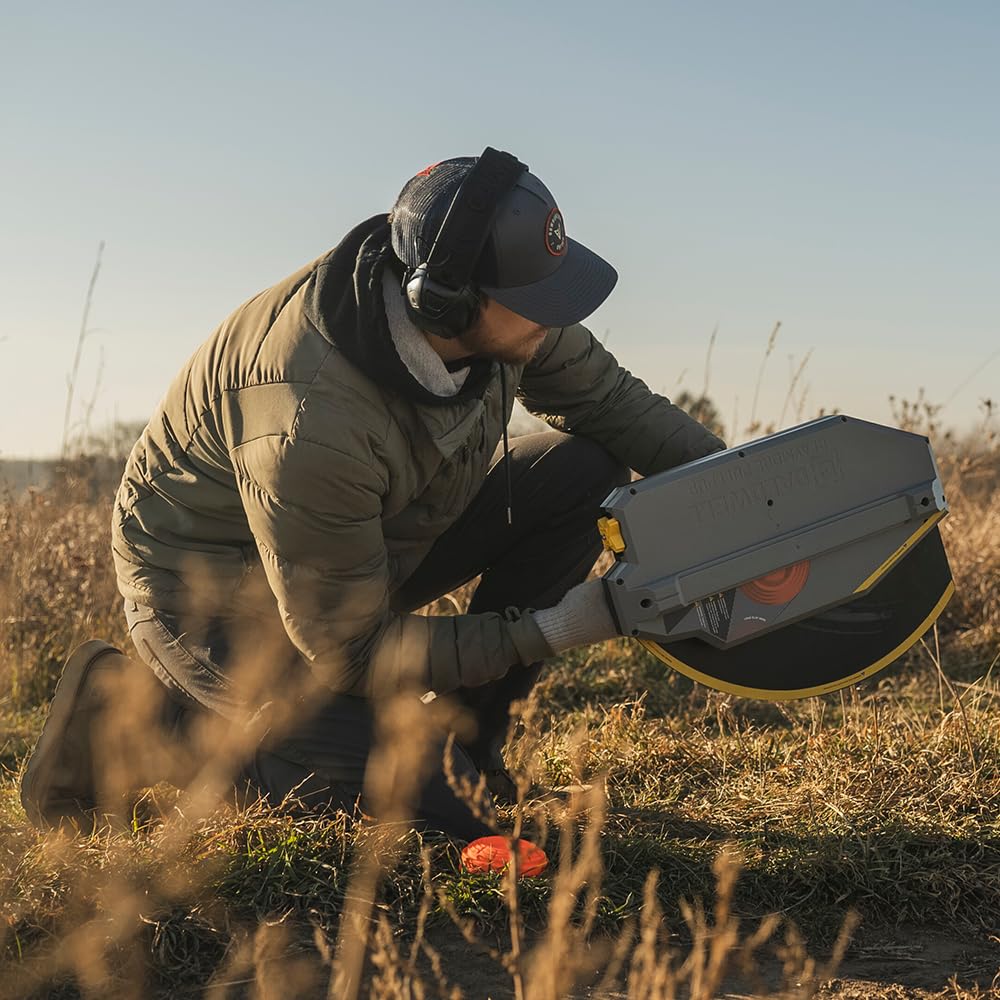 Caldwell Pull-pup Claymore with Handheld Design, Dual Grip Safeties, and Adjustable Spring Tension for Clay Shooting, Shooting Sports, Hunting