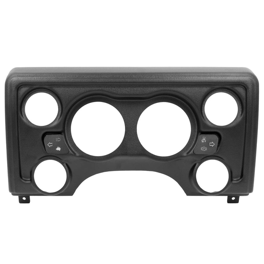 Gauge Mount Auto Meter 90011 Dash Panel (Mounting Solutions 6 Gauge (3 3/8" X2, 2 1/16" X4), Jeep Tj/Xj), Black