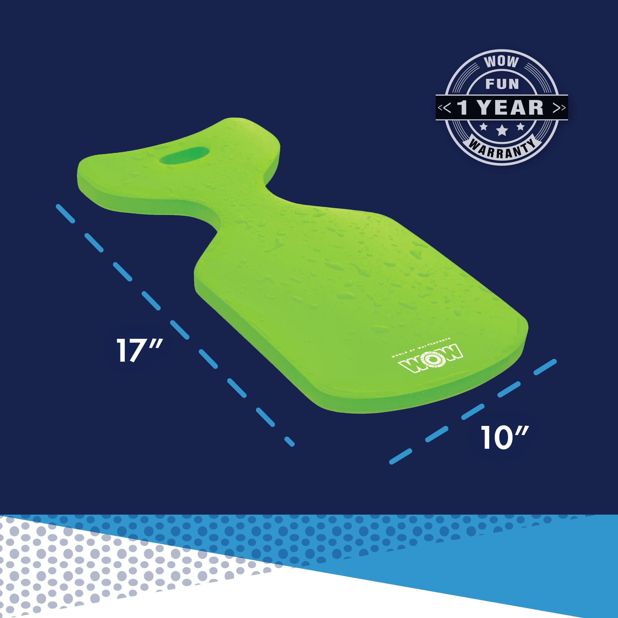 WOW Sports Pool Float Whale Tail, Soft-Dipped Foam Swimming Pool Saddle Seat Float, Ideal for Kids and Adults, Green